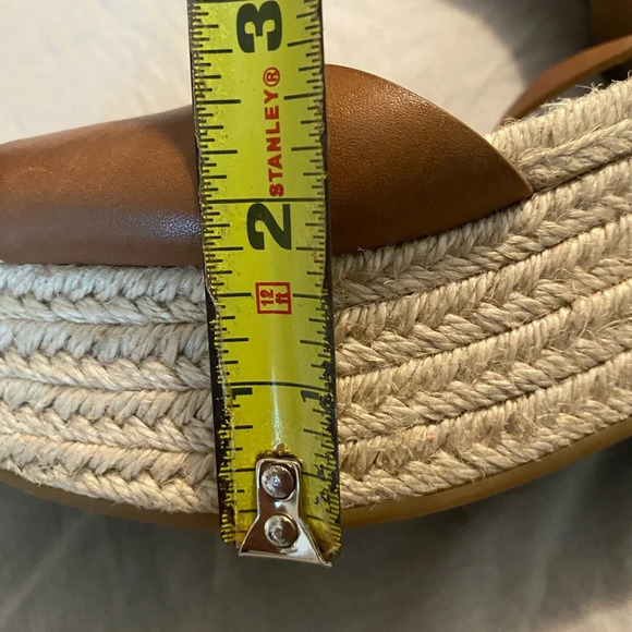 Antonio Melani Brown Espadrilles Sandals Platform Size 8 Heels Summer Neutral - Picture 6 of 6